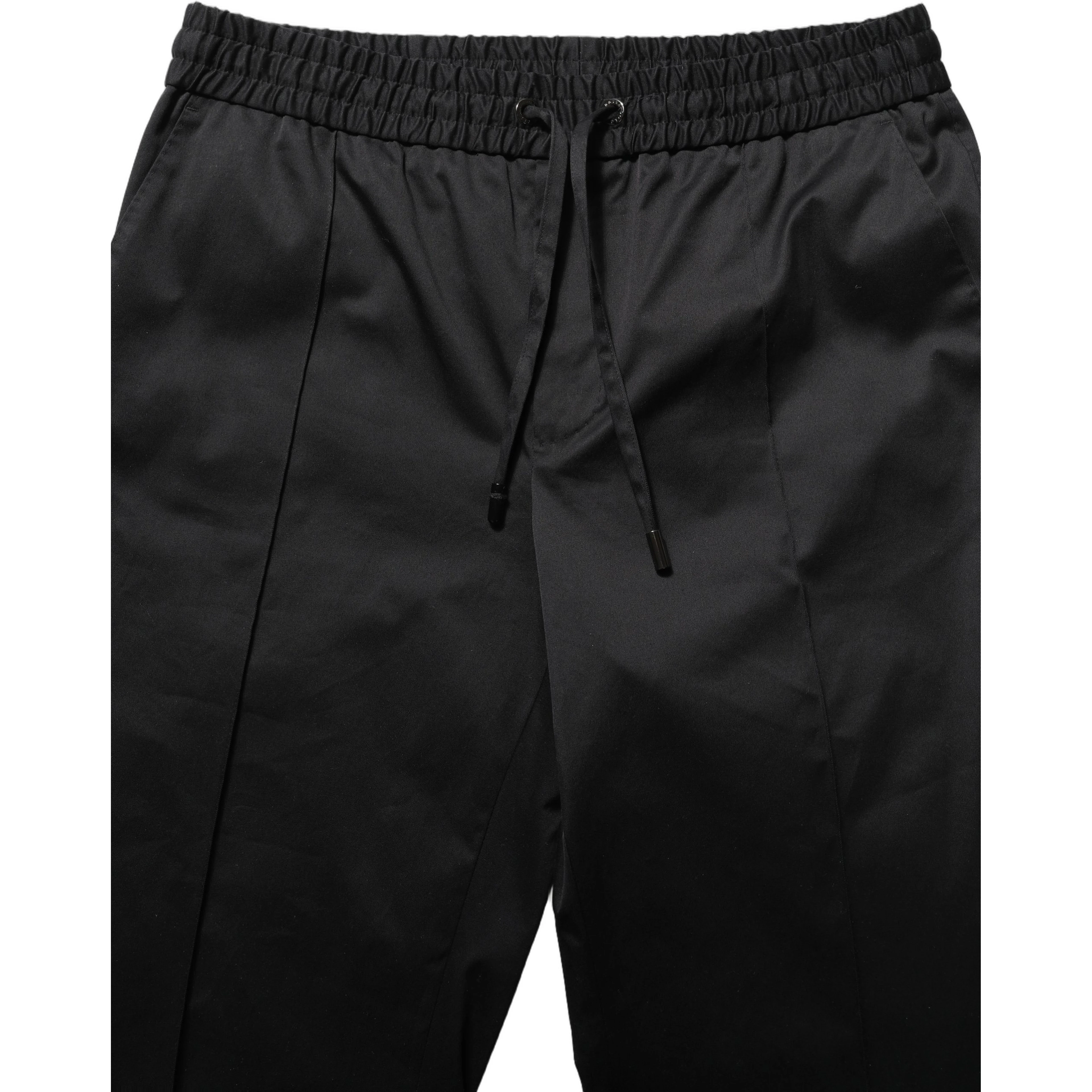 Black Drawstring Cotton Jogger Men Sweatpants Pants