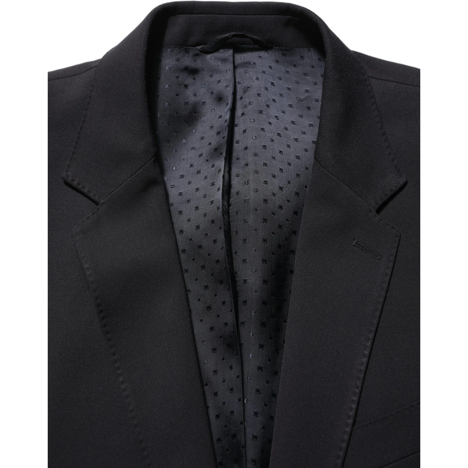 Black Wool Slim Fit Formal Men 2 Piece Suit