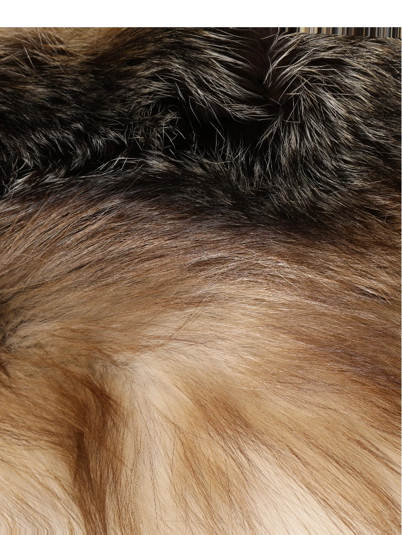 Brown Frost Fox Fur Neck Warmer Winter Scarf