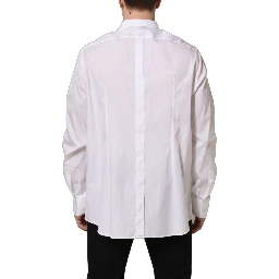 White Cotton Long Sleeves Men Dress Shirt