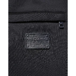 Black Drawstring Viscose Jogger Men Sweatpants Pants