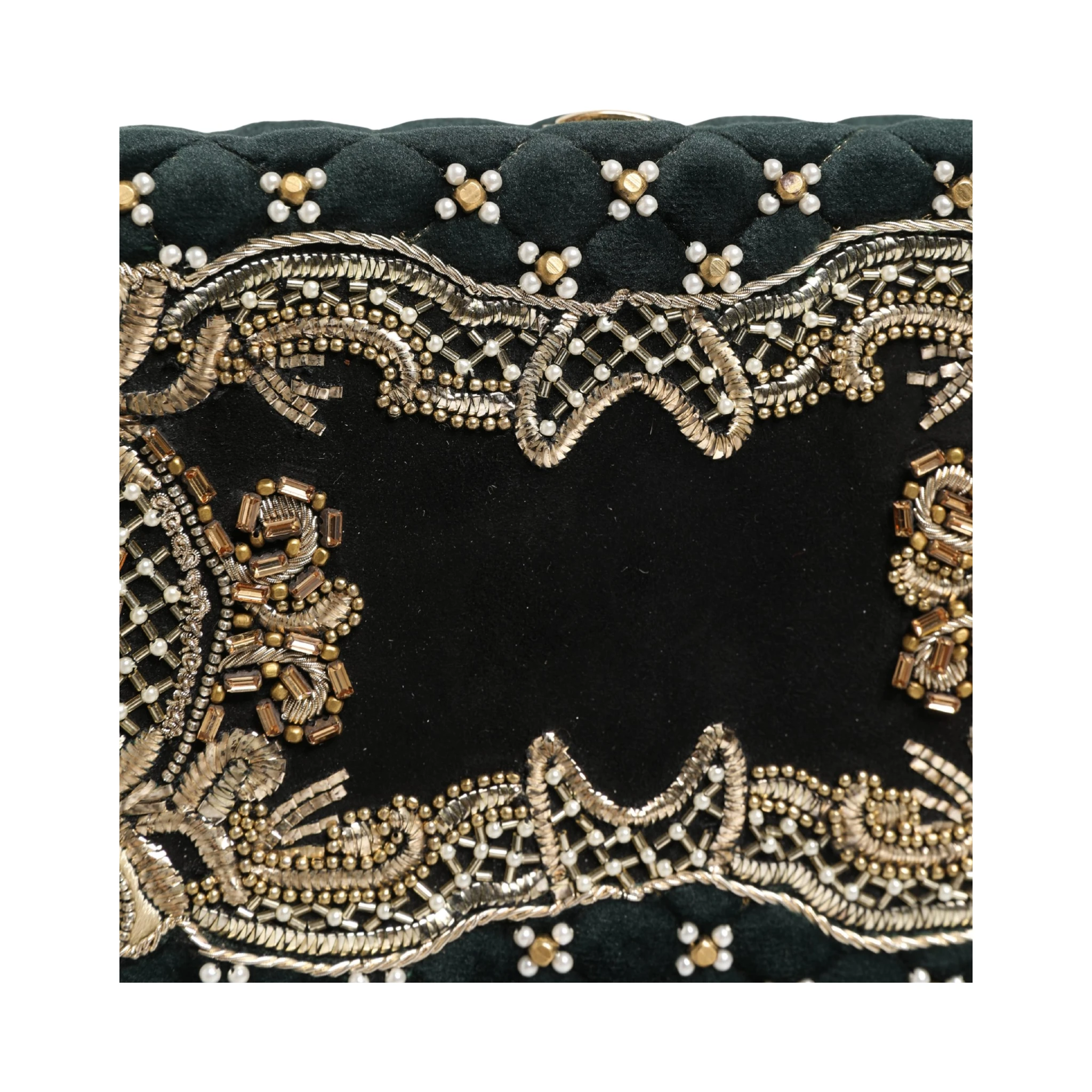 Black Velvet Gold Frame Clutch Evening Clutch Purse Bag