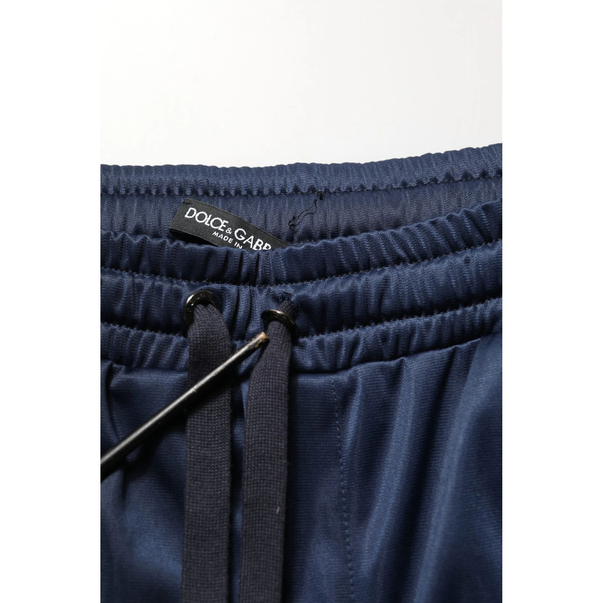 Blue White Drawstring Jogger Sweatpants Pants