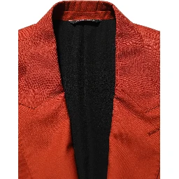 Red Cashmere Single Breasted Blazer Jacket
