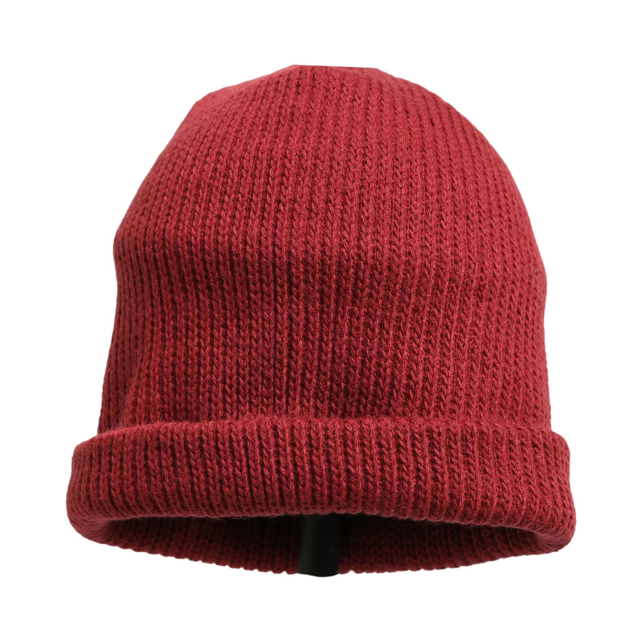 Women Bordeaux Wool Knitted Winter Beanie Capello Hat