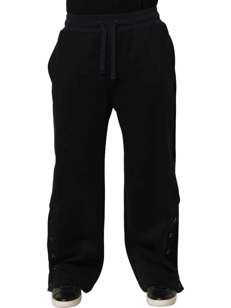 Black Drawstring Viscose Jogger Men Sweatpants Pants alternative