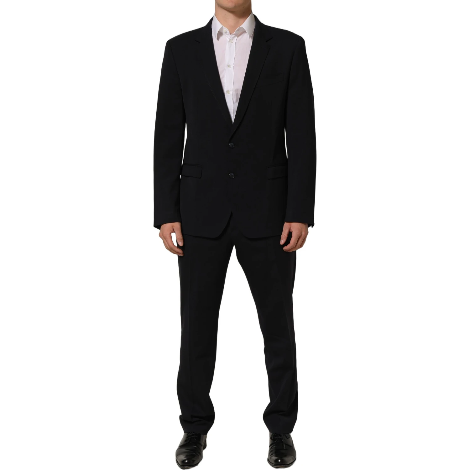 Black Wool Slim Fit Formal Men 2 Piece Suit