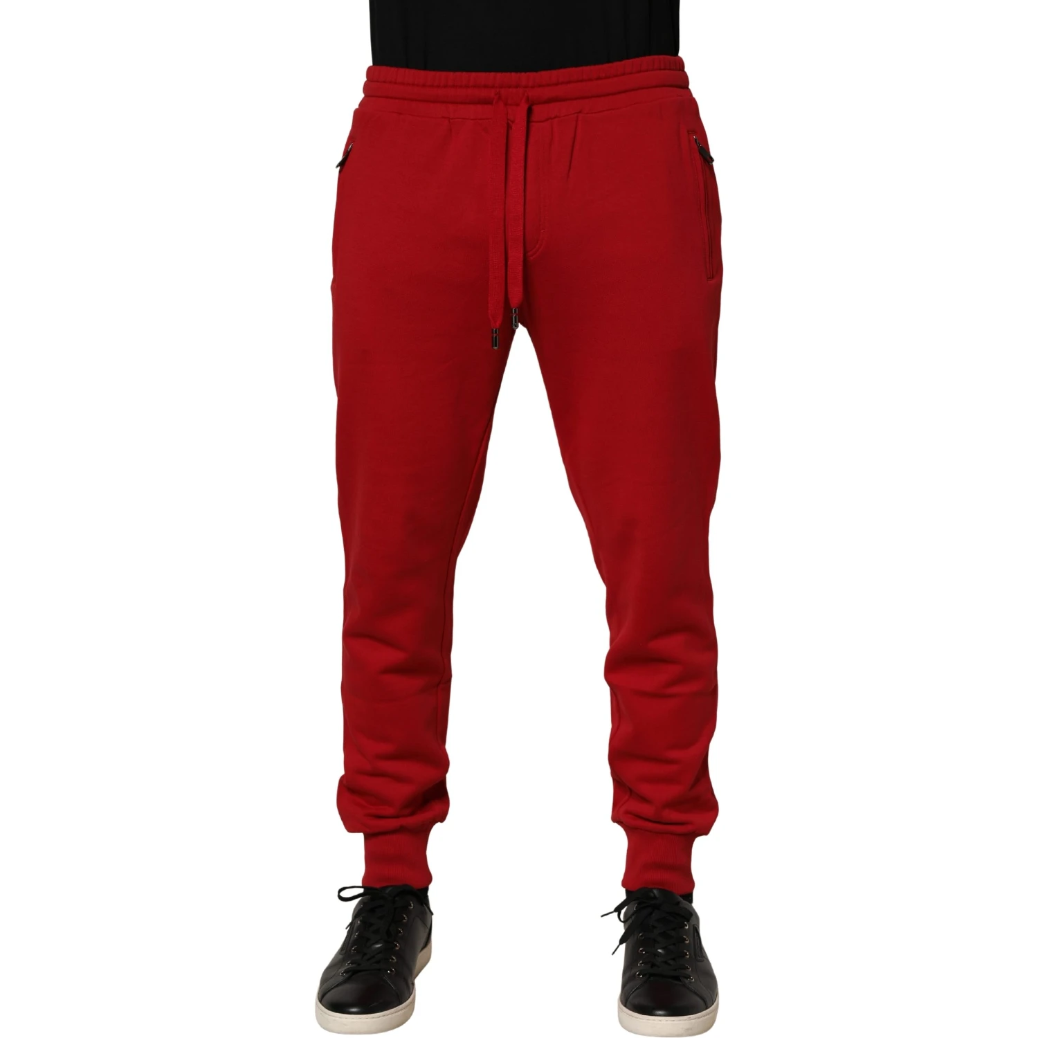 Red DG Logo Cotton Jogger Men Sweatpants Pants