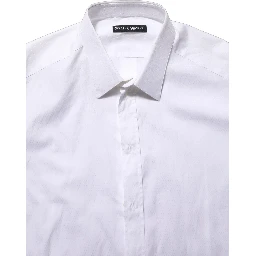 White Cotton Long Sleeves Men Dress Shirt