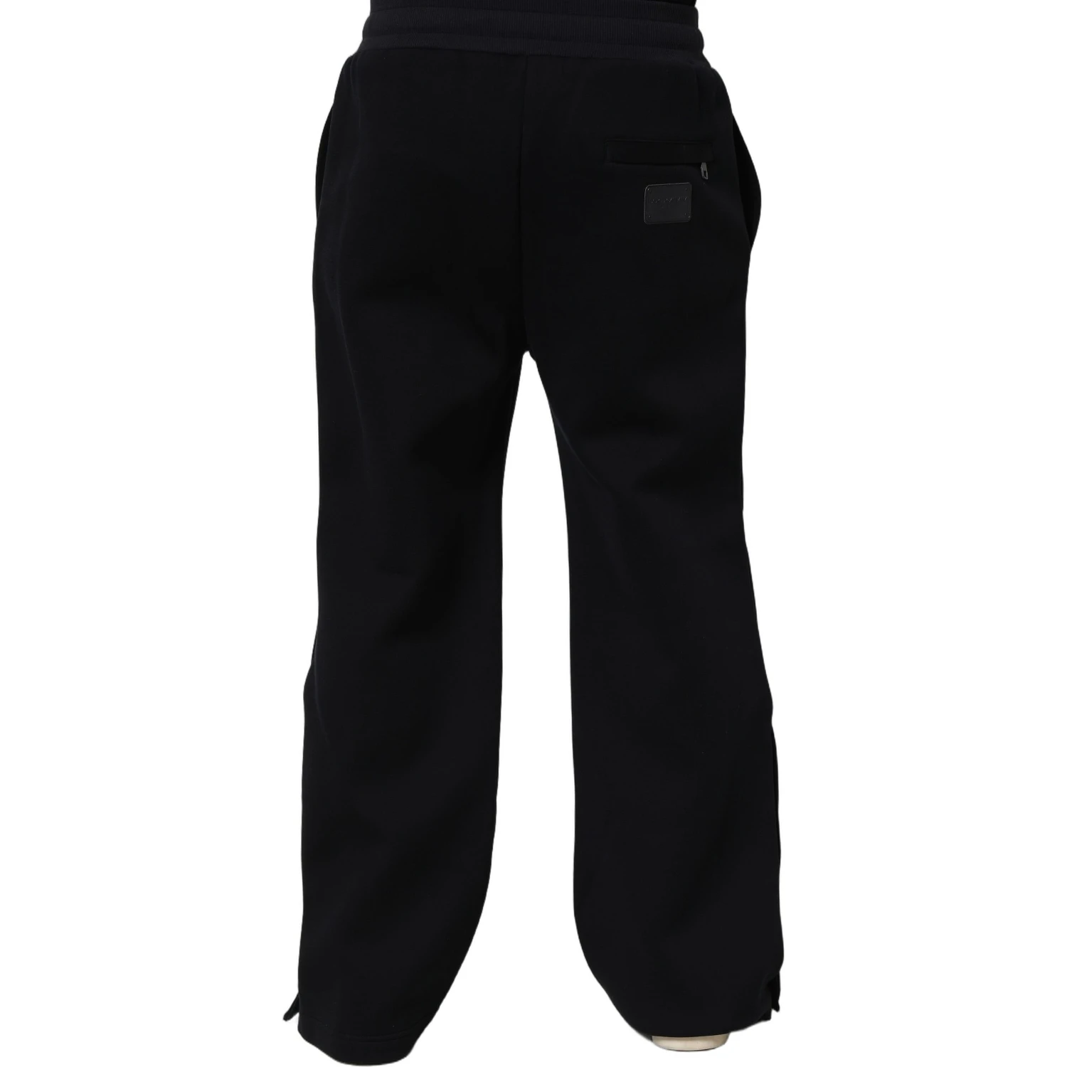 Black Drawstring Viscose Jogger Men Sweatpants Pants