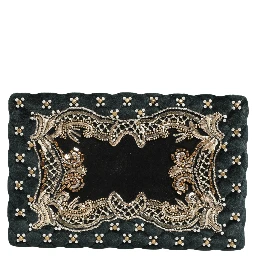 Black Velvet Gold Frame Clutch Evening Clutch Purse Bag