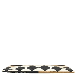 Multicolor Checkered Logo Print Nylon Clutch Borse Bag