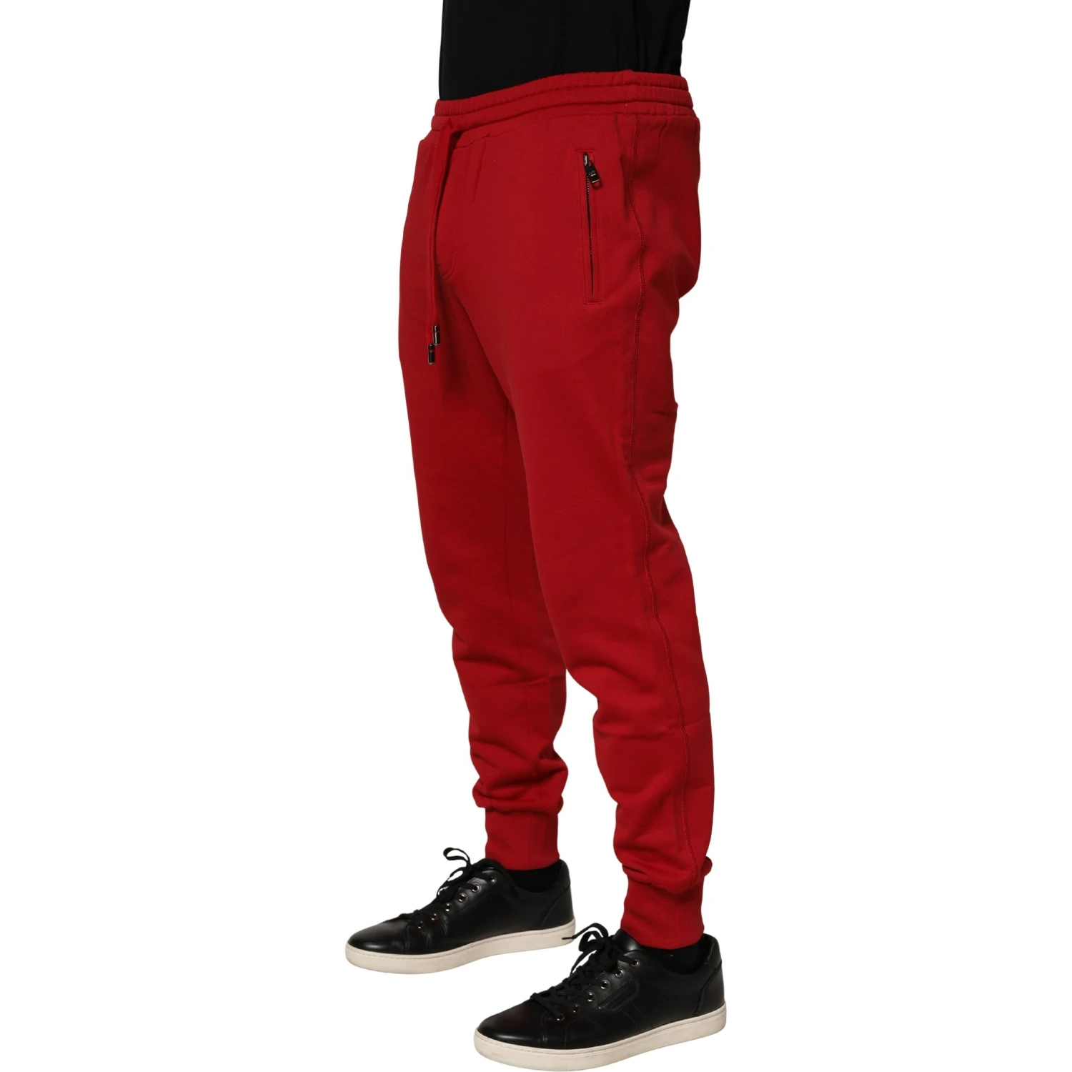 Red DG Logo Cotton Jogger Men Sweatpants Pants
