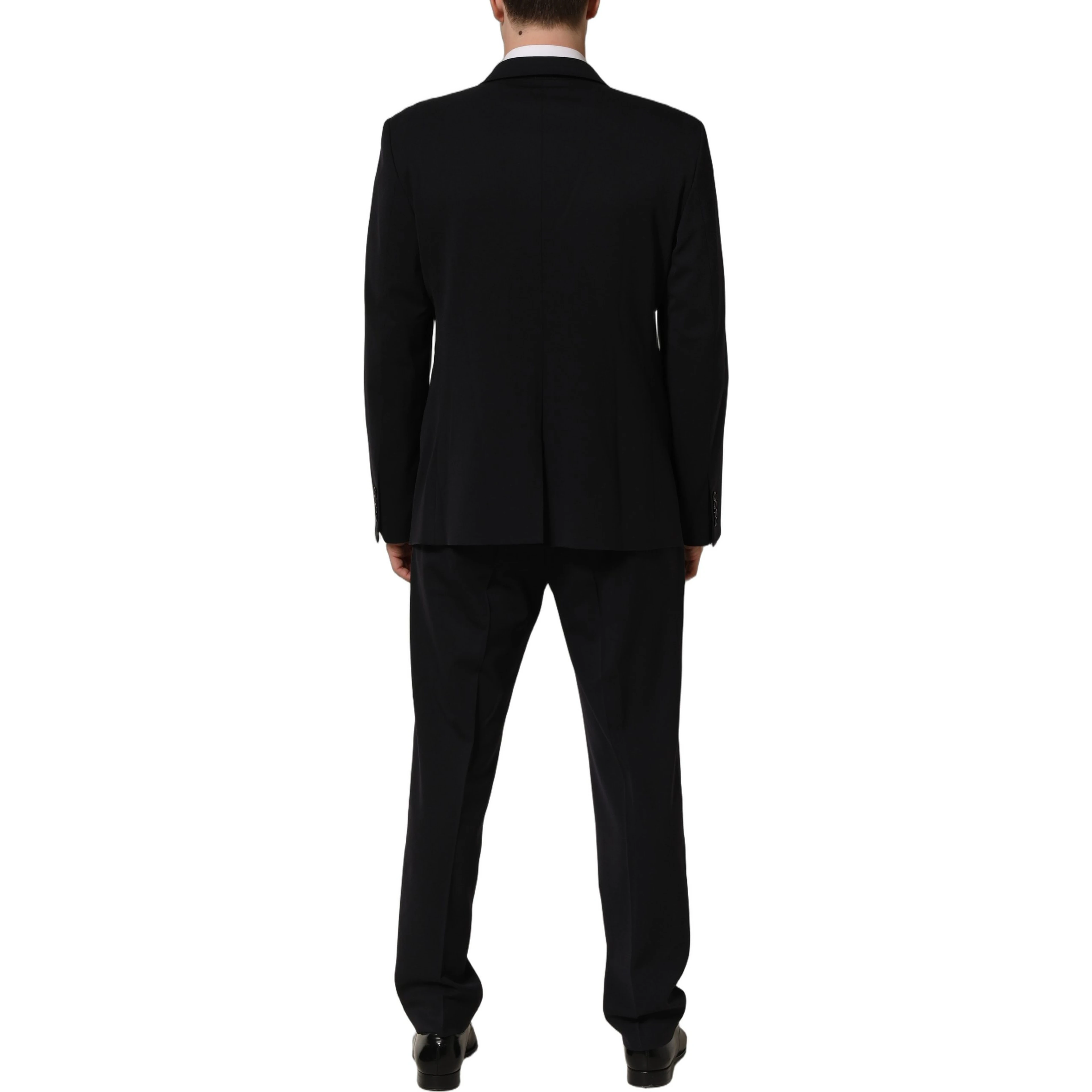 Black Wool Slim Fit Formal Men 2 Piece Suit