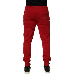 Red DG Logo Cotton Jogger Men Sweatpants Pants