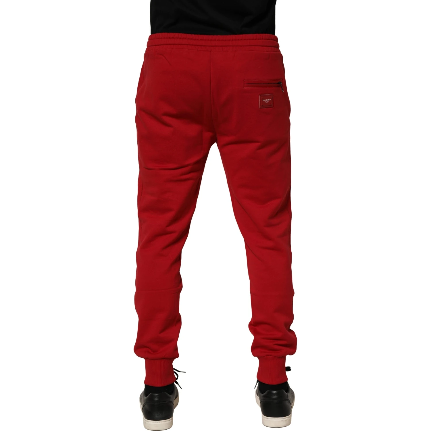 Red DG Logo Cotton Jogger Men Sweatpants Pants