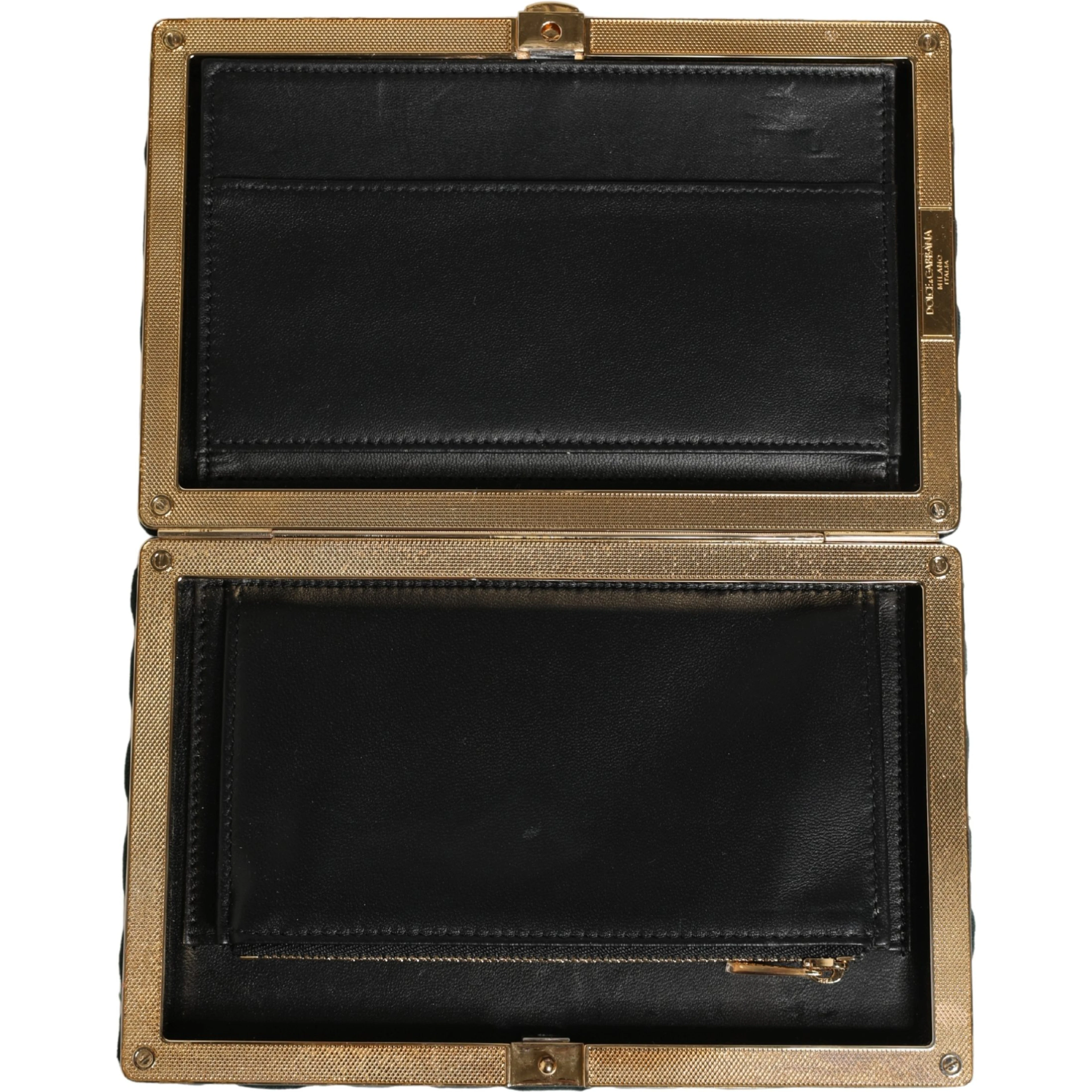 Black Velvet Gold Frame Clutch Evening Clutch Purse Bag