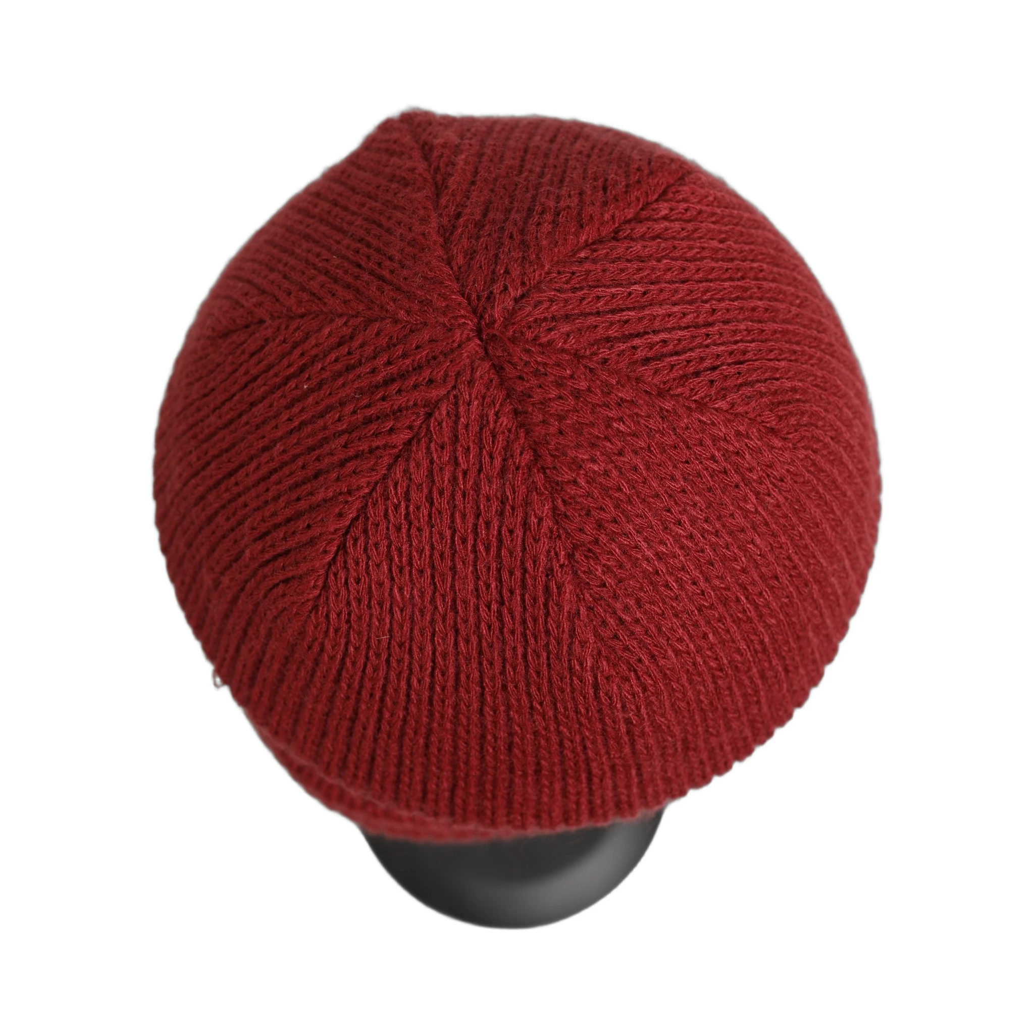 Women Bordeaux Wool Knitted Winter Beanie Capello Hat