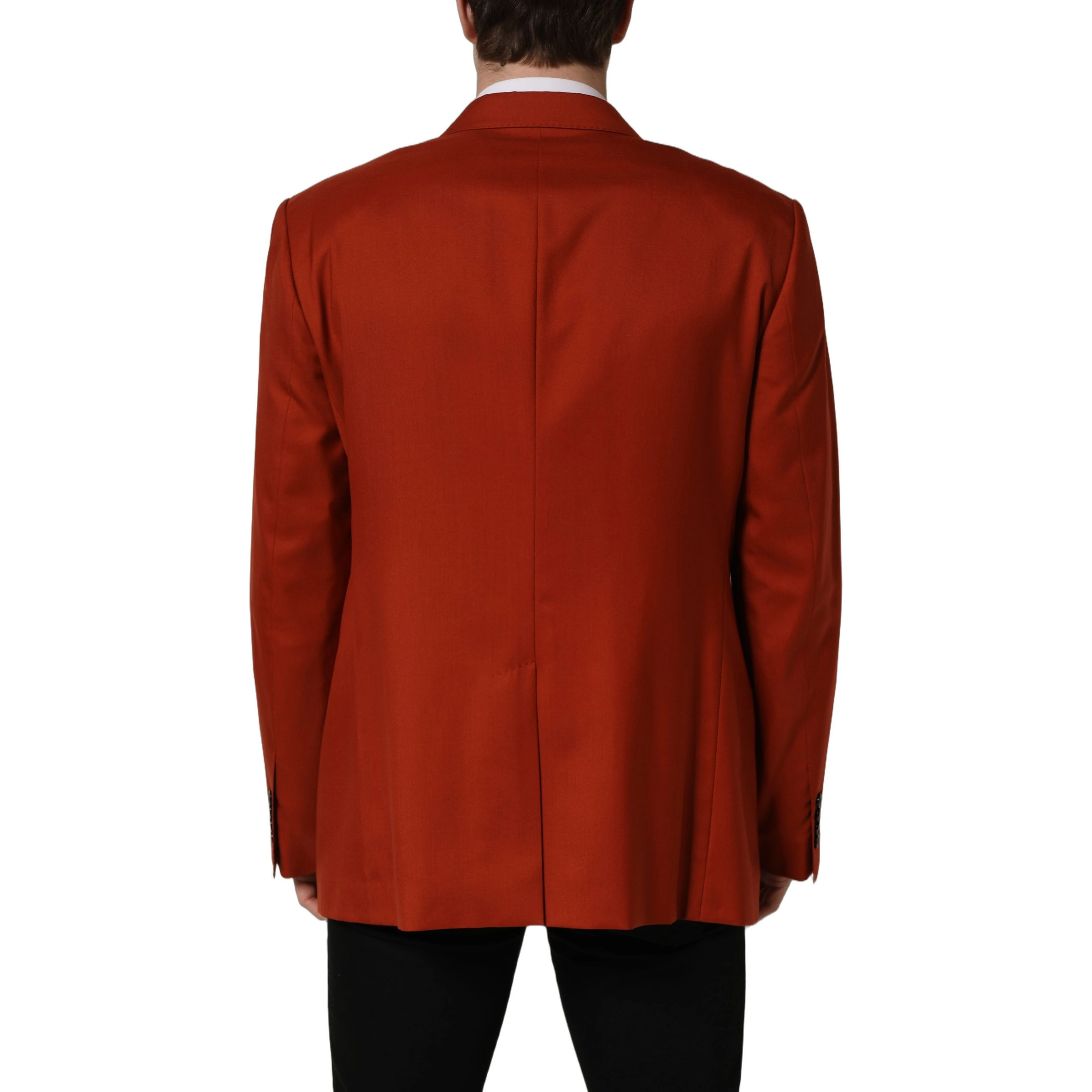 Red Cashmere Single Breasted Blazer Jacket