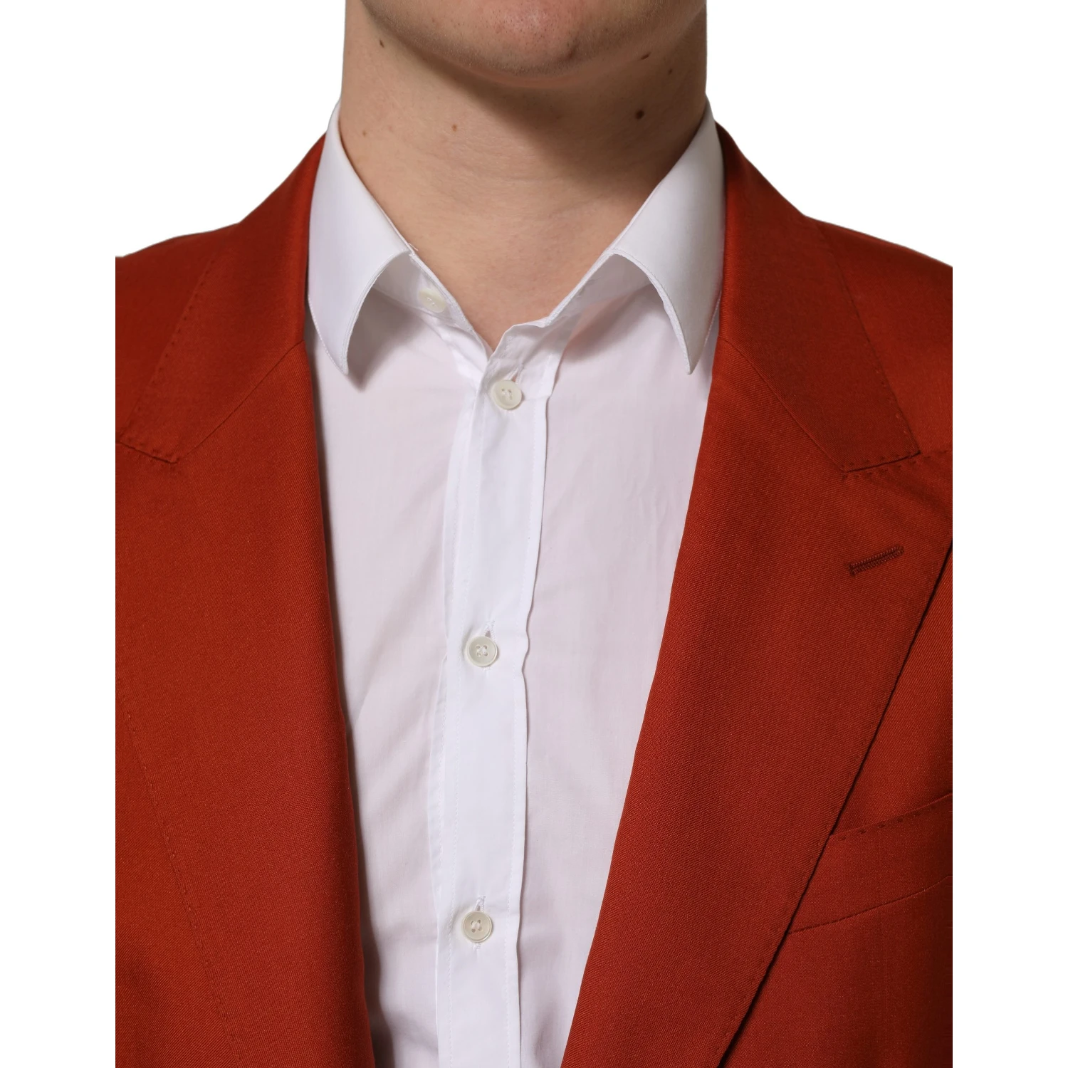 Red Cashmere Single Breasted Blazer Jacket
