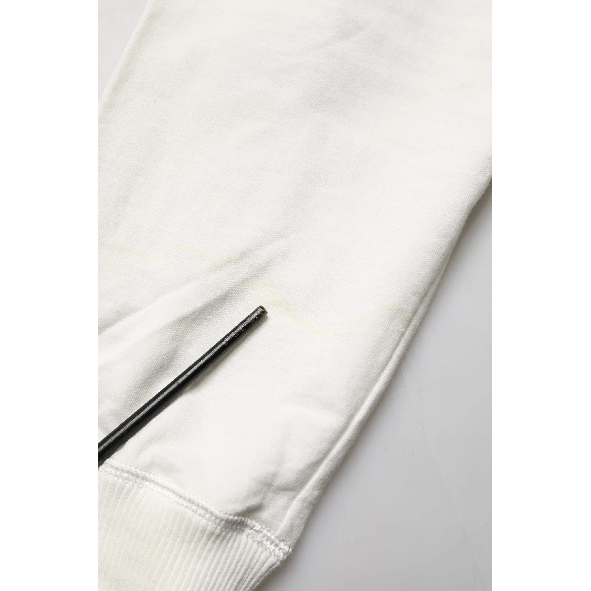 White Cotton Hooded Sweatshirt Sweater