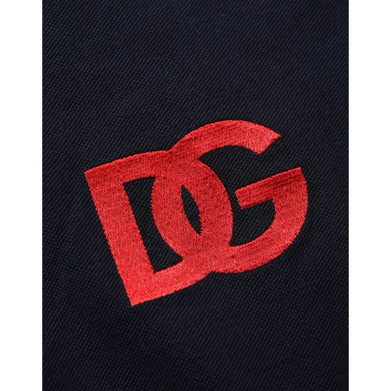 Black DG Logo Print Short Sleeve Polo T-shirt