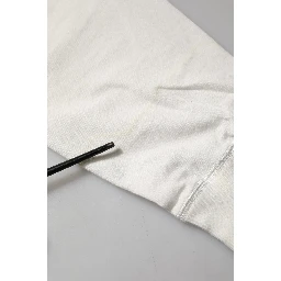 White Cotton Hooded Sweatshirt Sweater