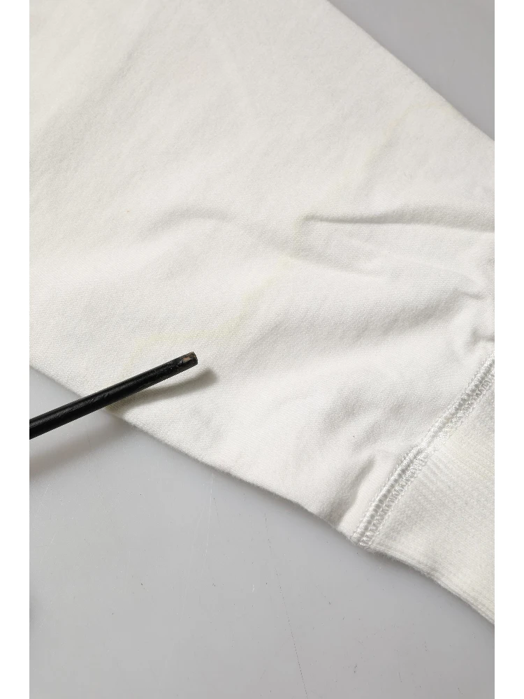 White Cotton Hooded Sweatshirt Sweater alternative