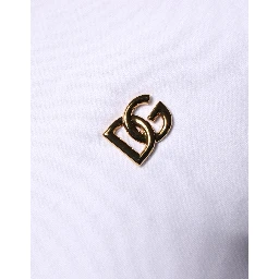 White Metal DG Logo Cotton Short Sleeves T-shirt