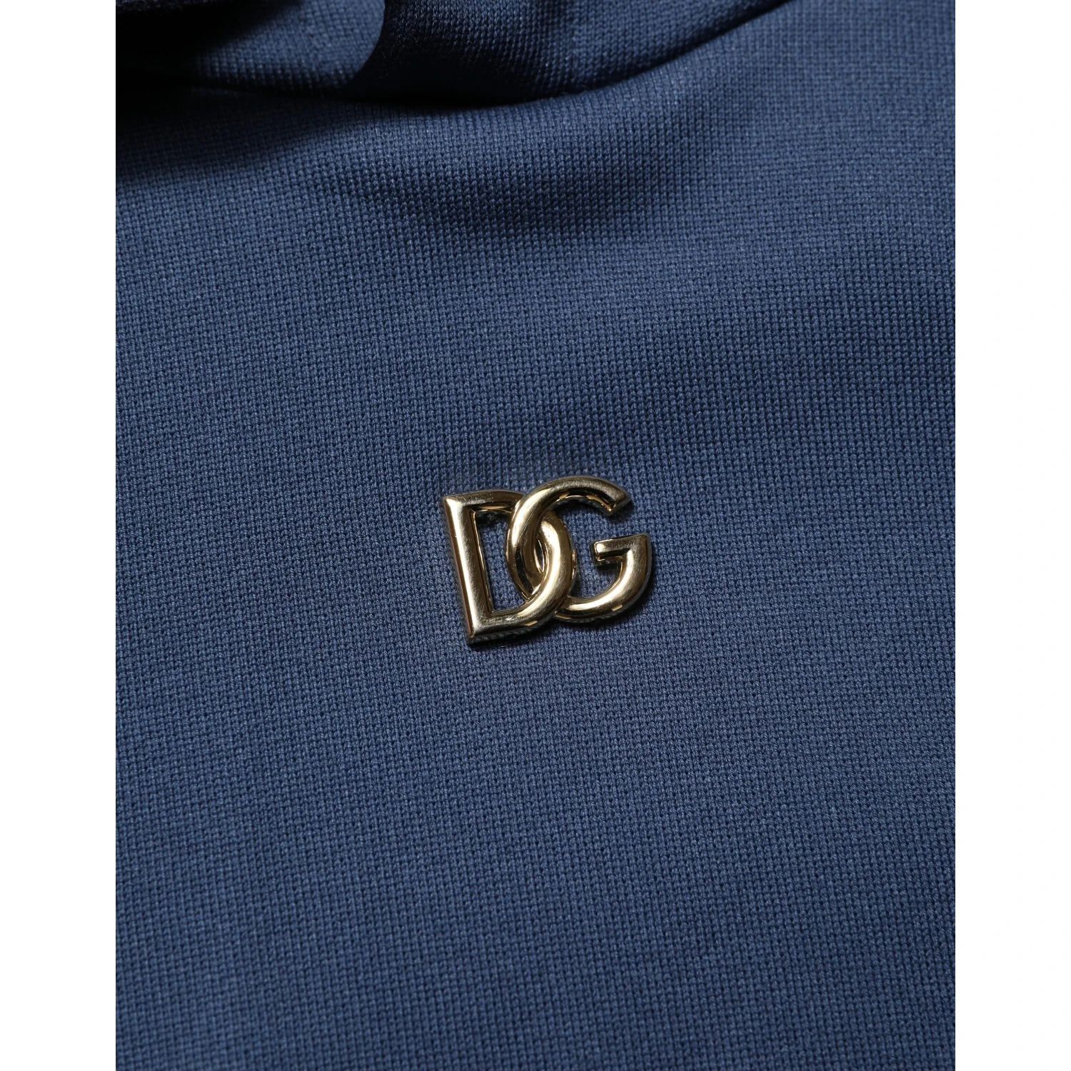 Blue Cotton Coral Logo Hooded Sweatshirt Sweater