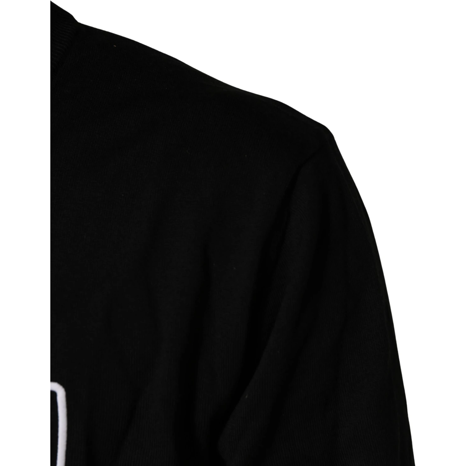 Black Graphic Logo Crew Neck Wool Pullover Sweater