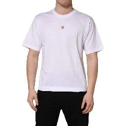 White Metal DG Logo Cotton Short Sleeves T-shirt