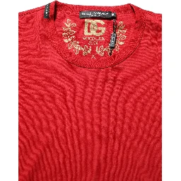 Red Goodluck 2023 Cotton Crew Neck T-shirt