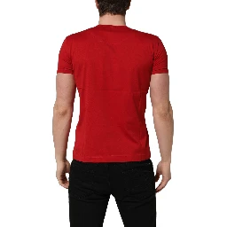 Red Goodluck 2023 Cotton Crew Neck T-shirt