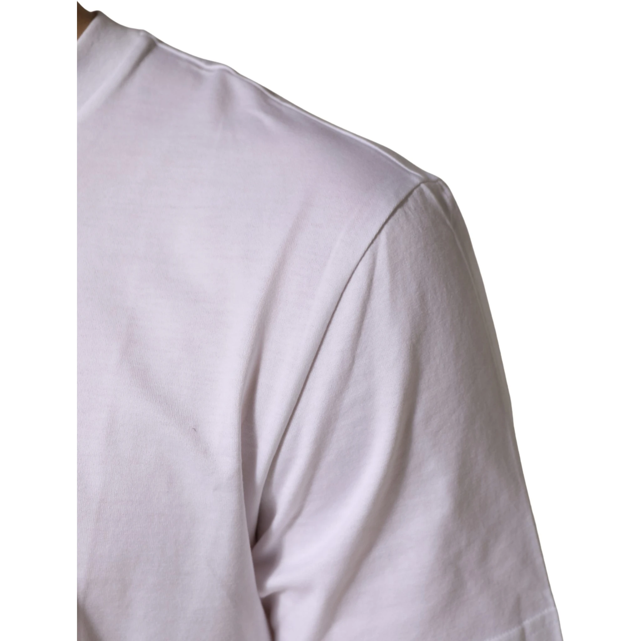 White DG Logo Print Short Sleeves Men T-shirt