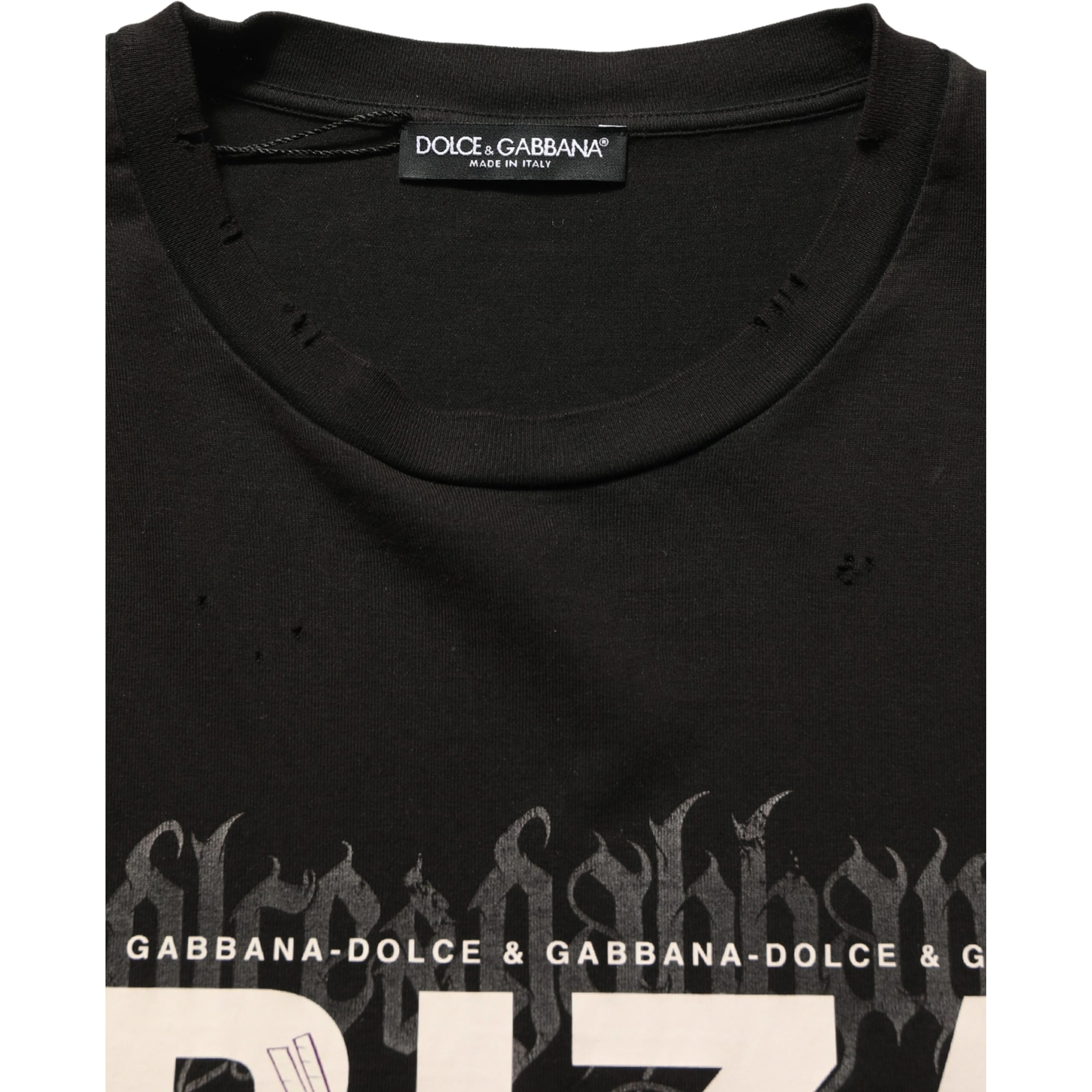 Black Tropical "IBIZA" Men Crew Neck T-shirt