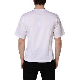 White Metal DG Logo Cotton Short Sleeves T-shirt