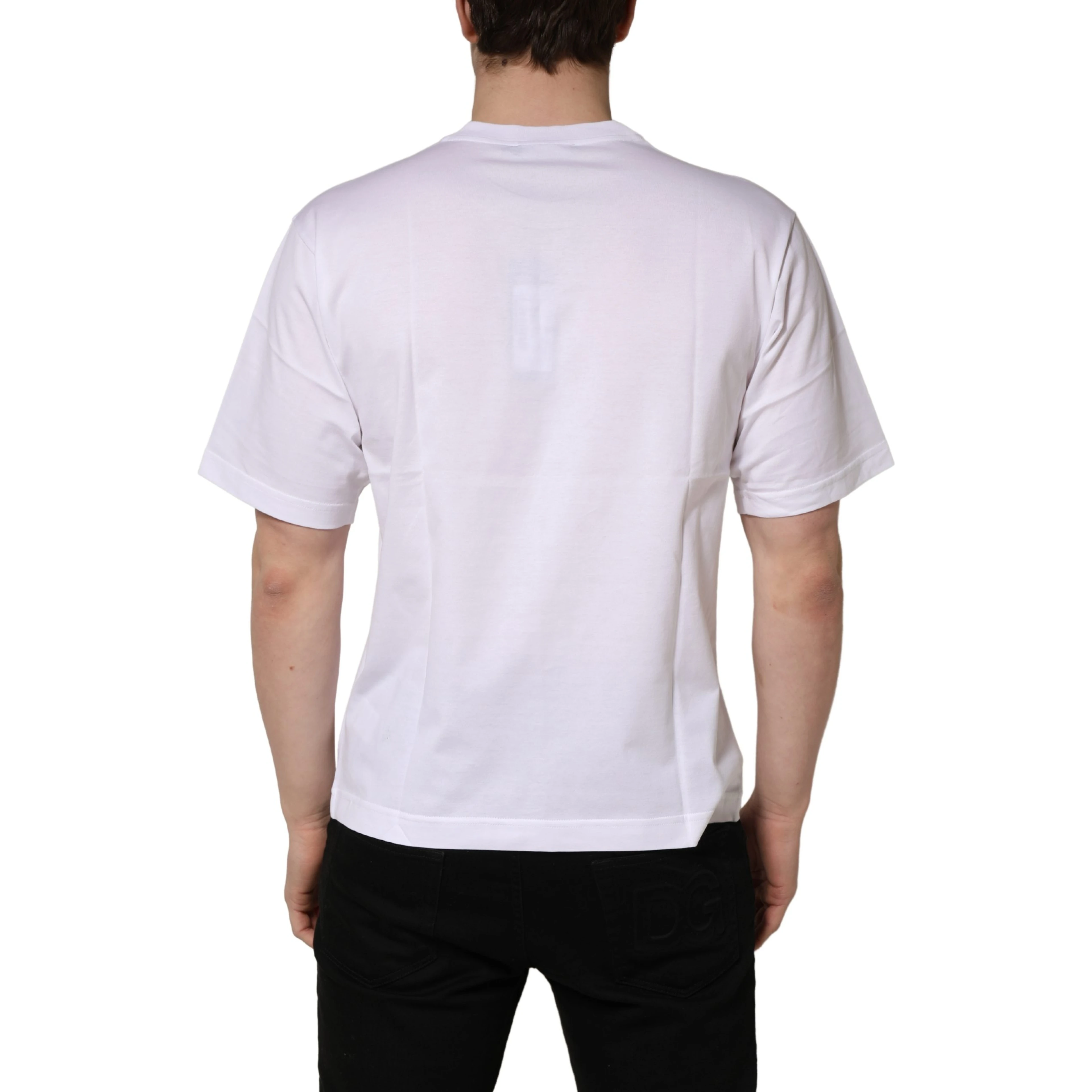 White Metal DG Logo Cotton Short Sleeves T-shirt