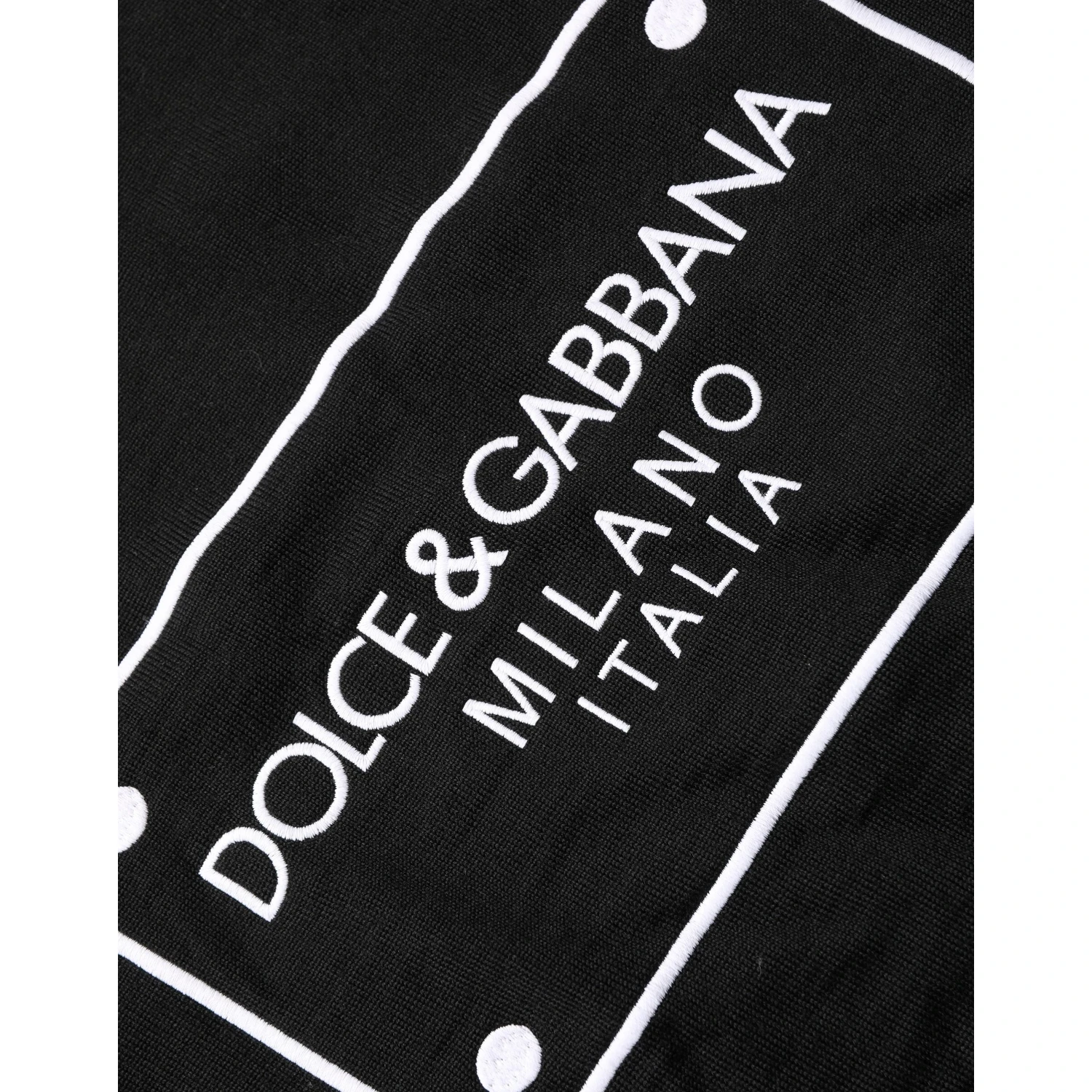 Black Graphic Logo Crew Neck Wool Pullover Sweater
