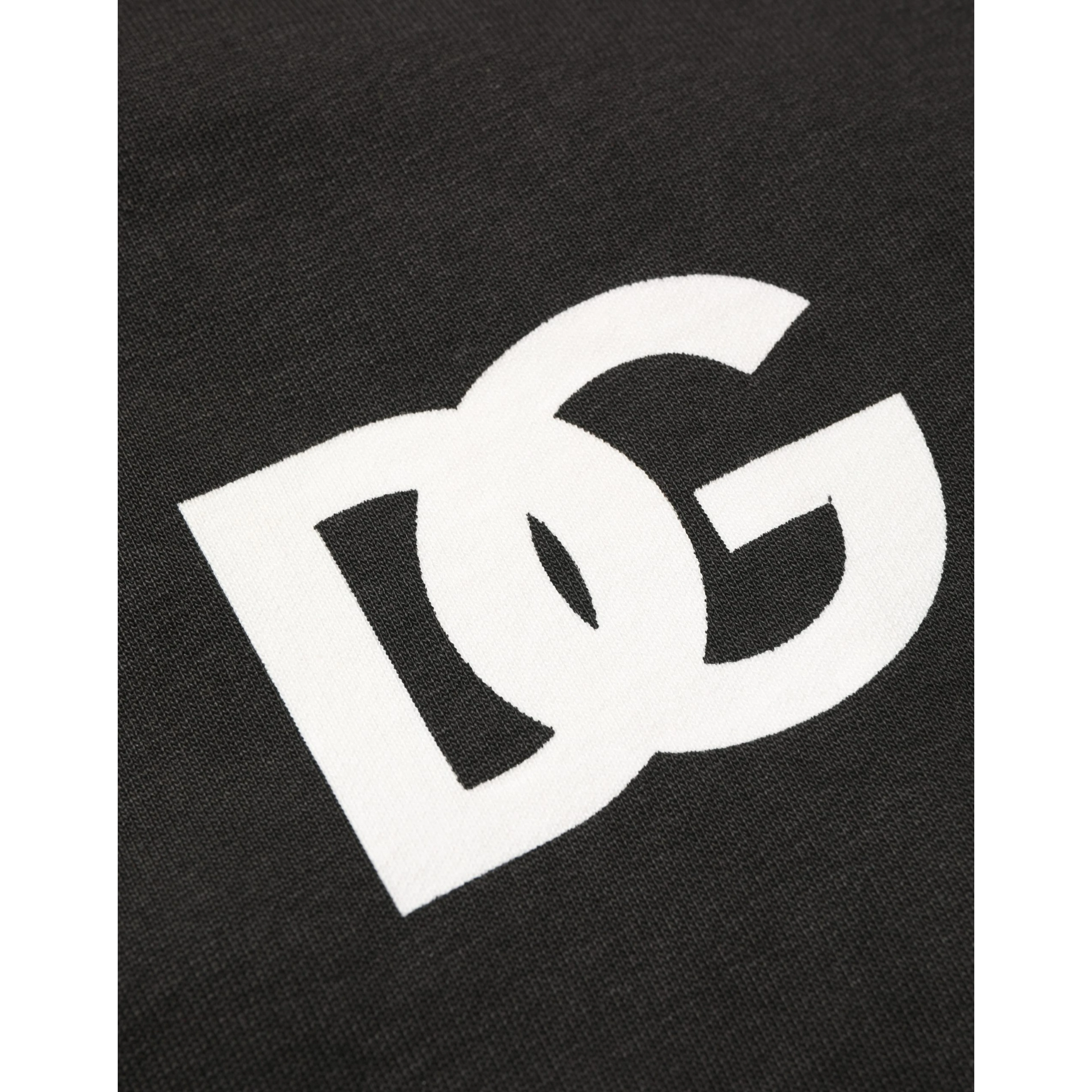Black Cotton Logo Hooded Full Zip Sweater