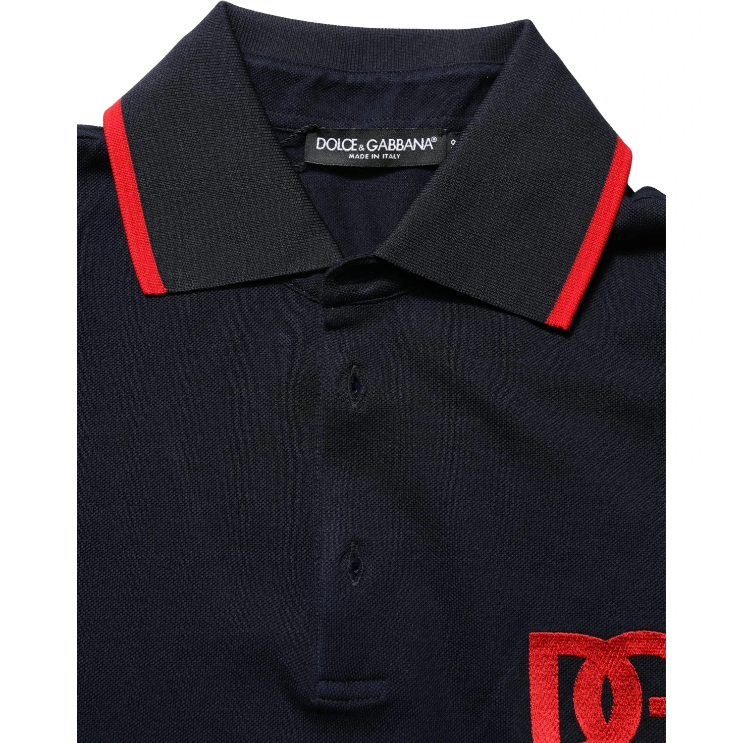 Black DG Logo Print Short Sleeve Polo T-shirt