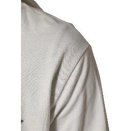 White Cotton Hooded Sweatshirt Sweater