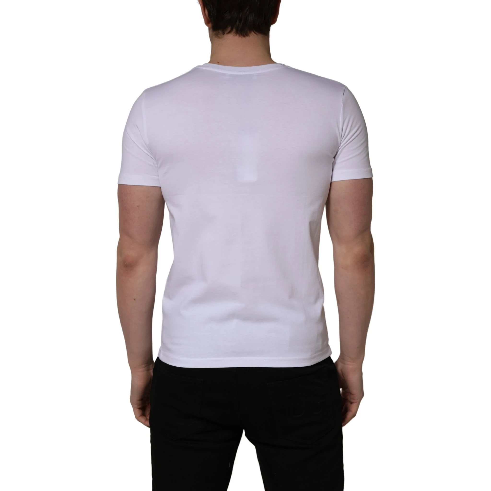 White Heart Shaped Camouflage Patch Men T-shirt