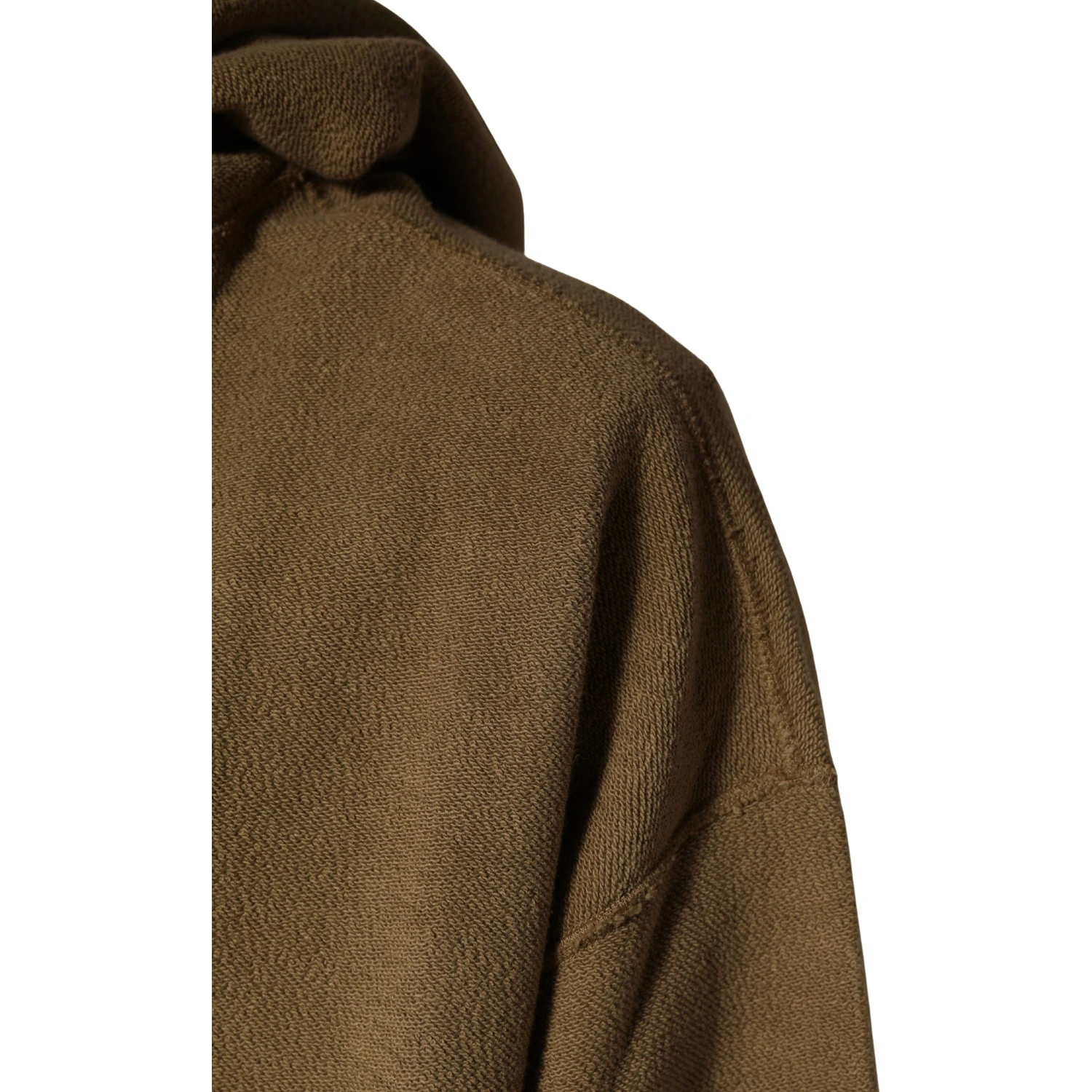 Brown Cotton Logo Coin Hooded Pullover Sweater
