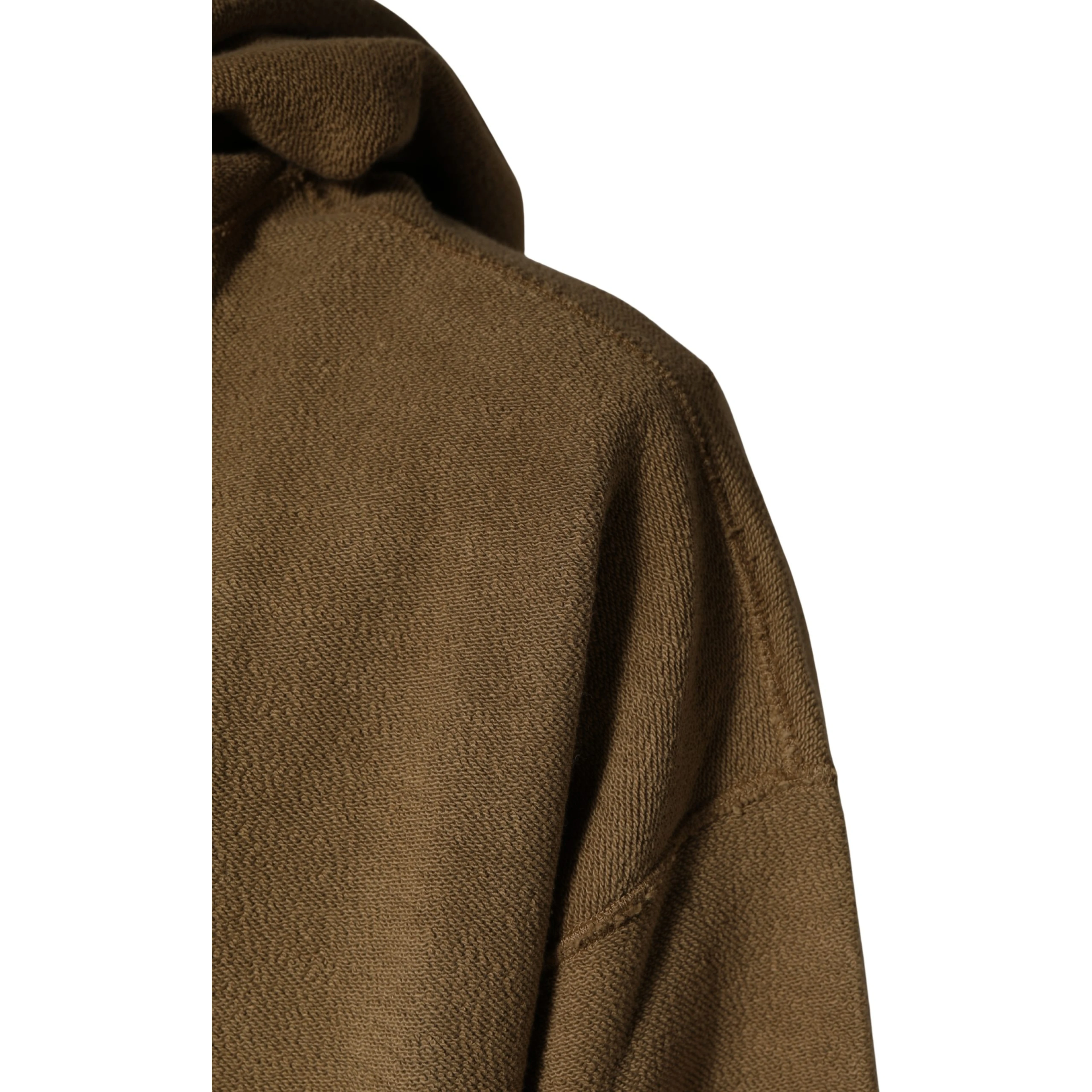 Brown Cotton Logo Coin Hooded Pullover Sweater