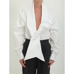 Lavallière collar shirt