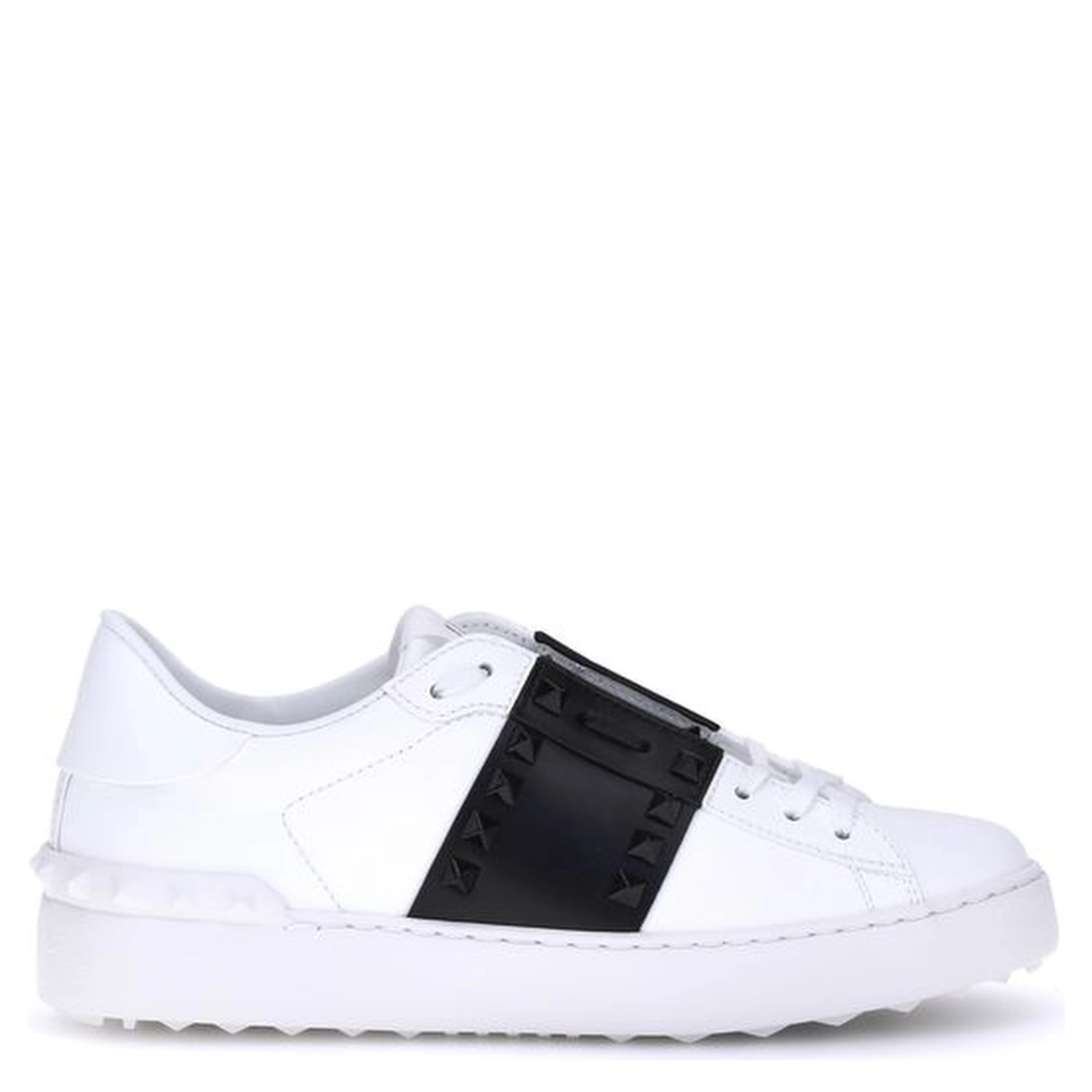 White Calf Leather Bos Taurus Low Top Sneakers