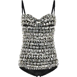Silver Polyamide Bodysuit