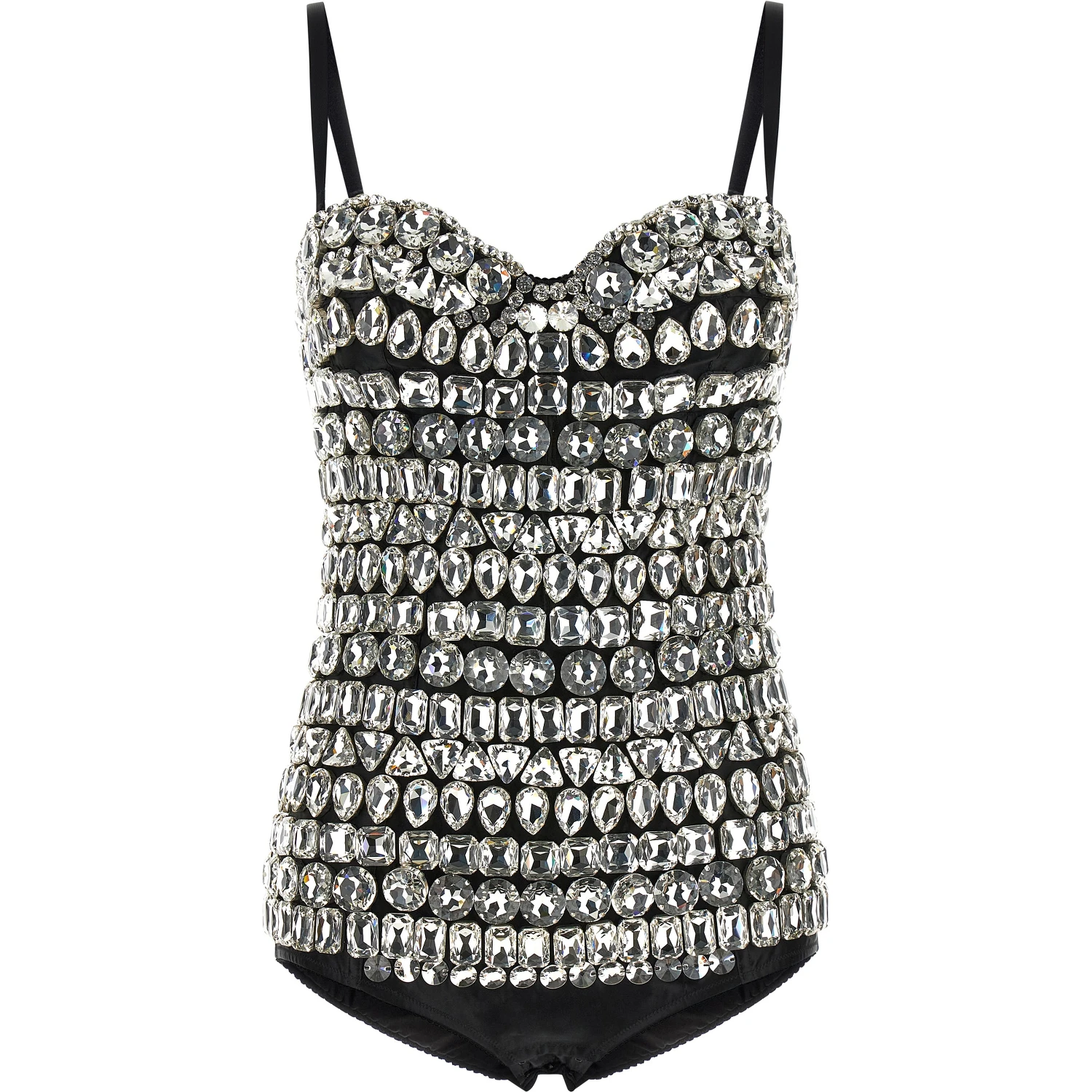 Silver Polyamide Bodysuit