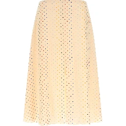 Multicolor Silk Midi Skirt